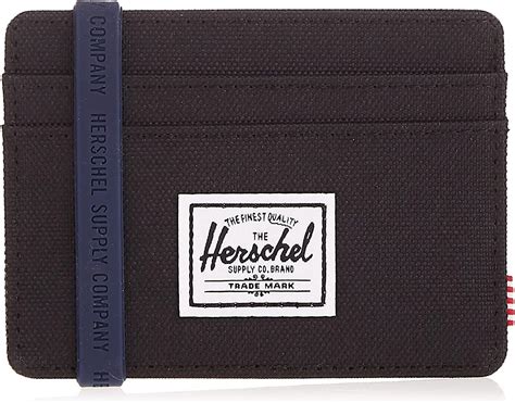 herschel supply co mens charlie rfid blocking card holder|herschel charlie card case wallet.